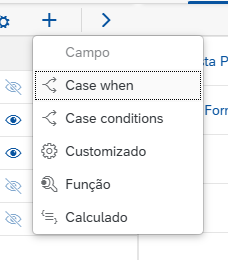 Seleção da opção Case When