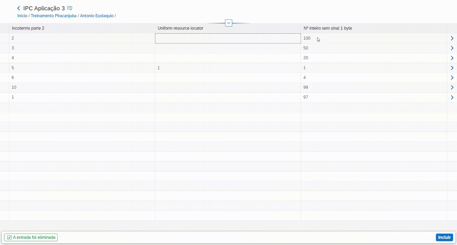 Status da Forma exibido no Tachyonix Application